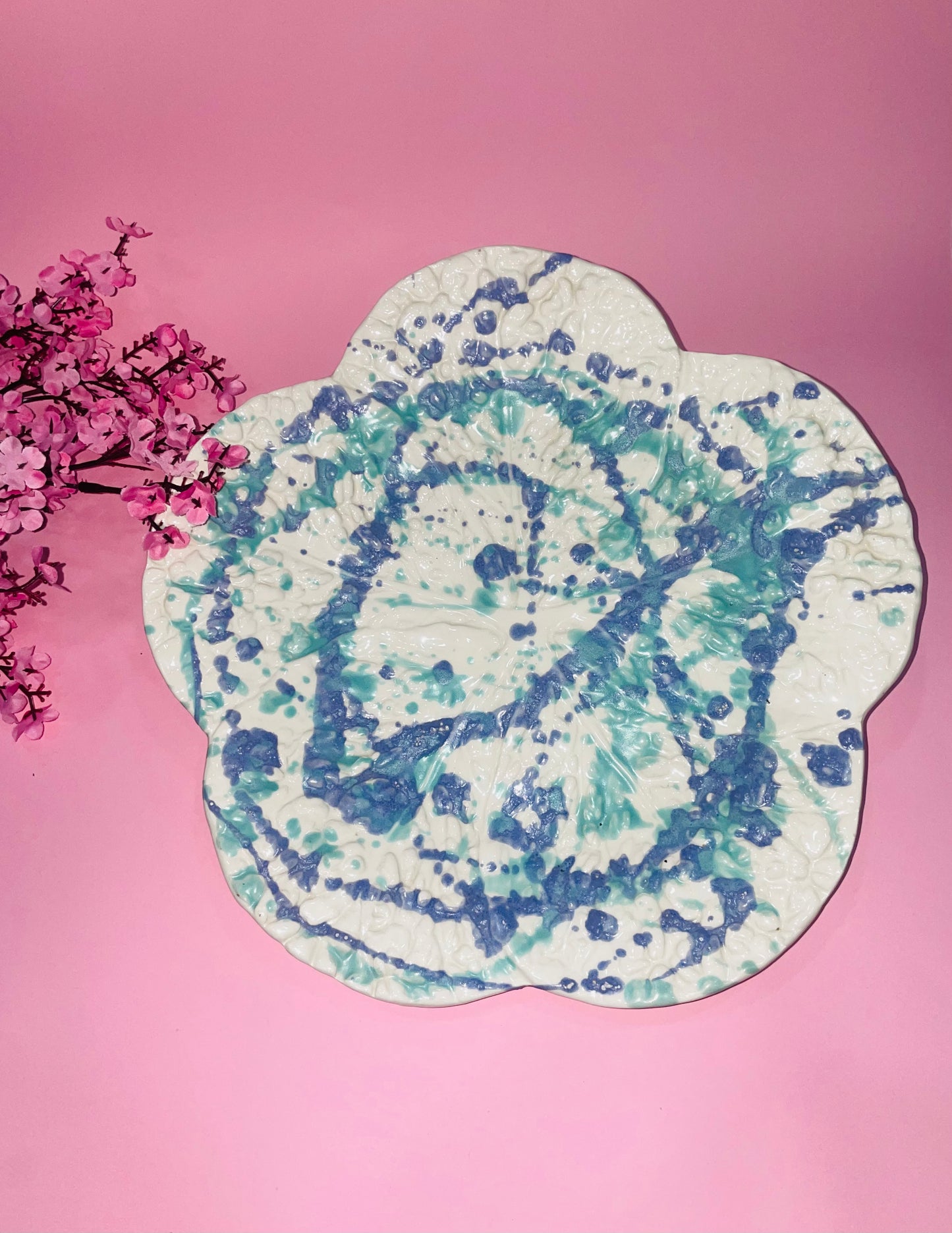 Plato Llano Flor de Col Decor
