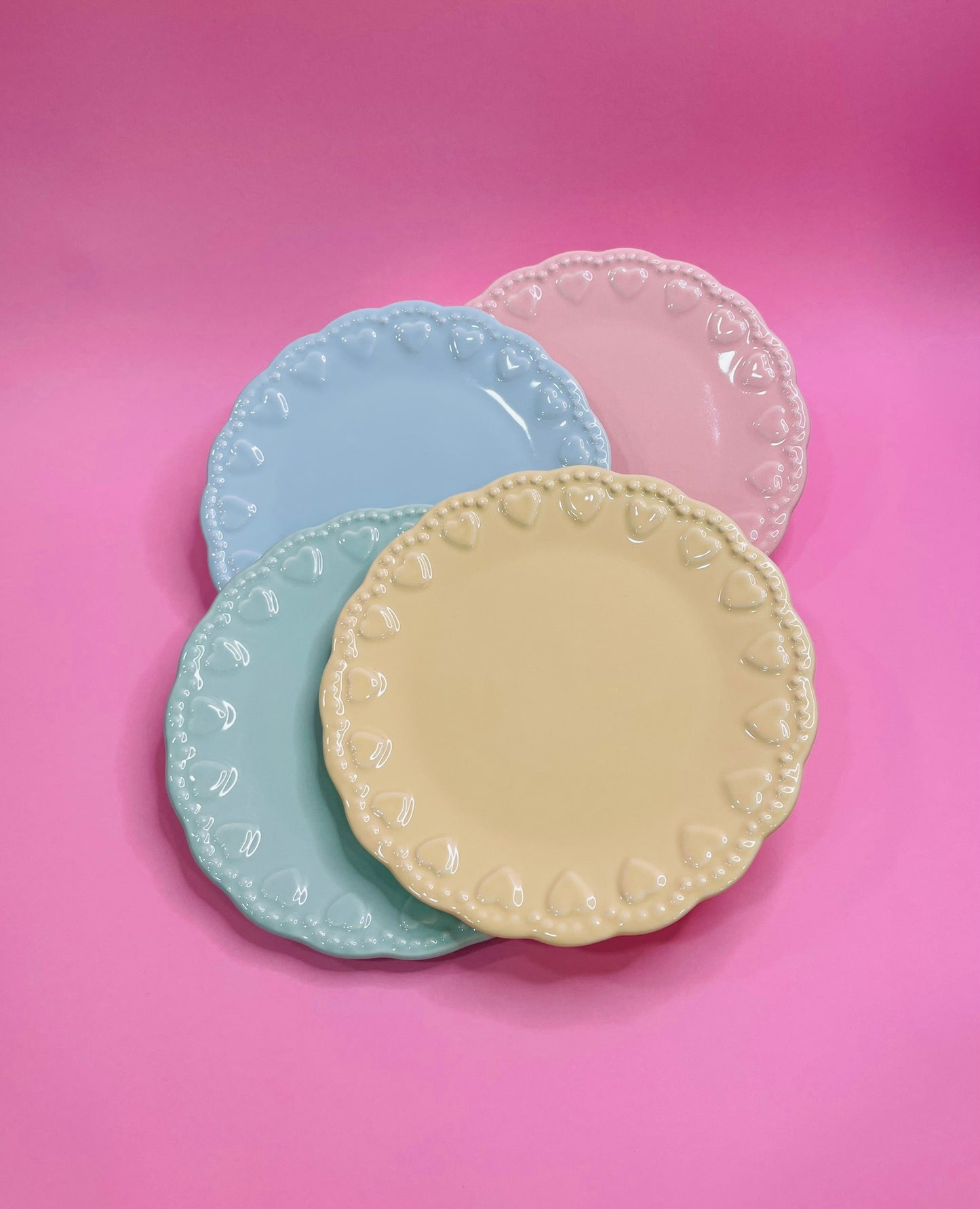 Plato Postre Borde Corazón