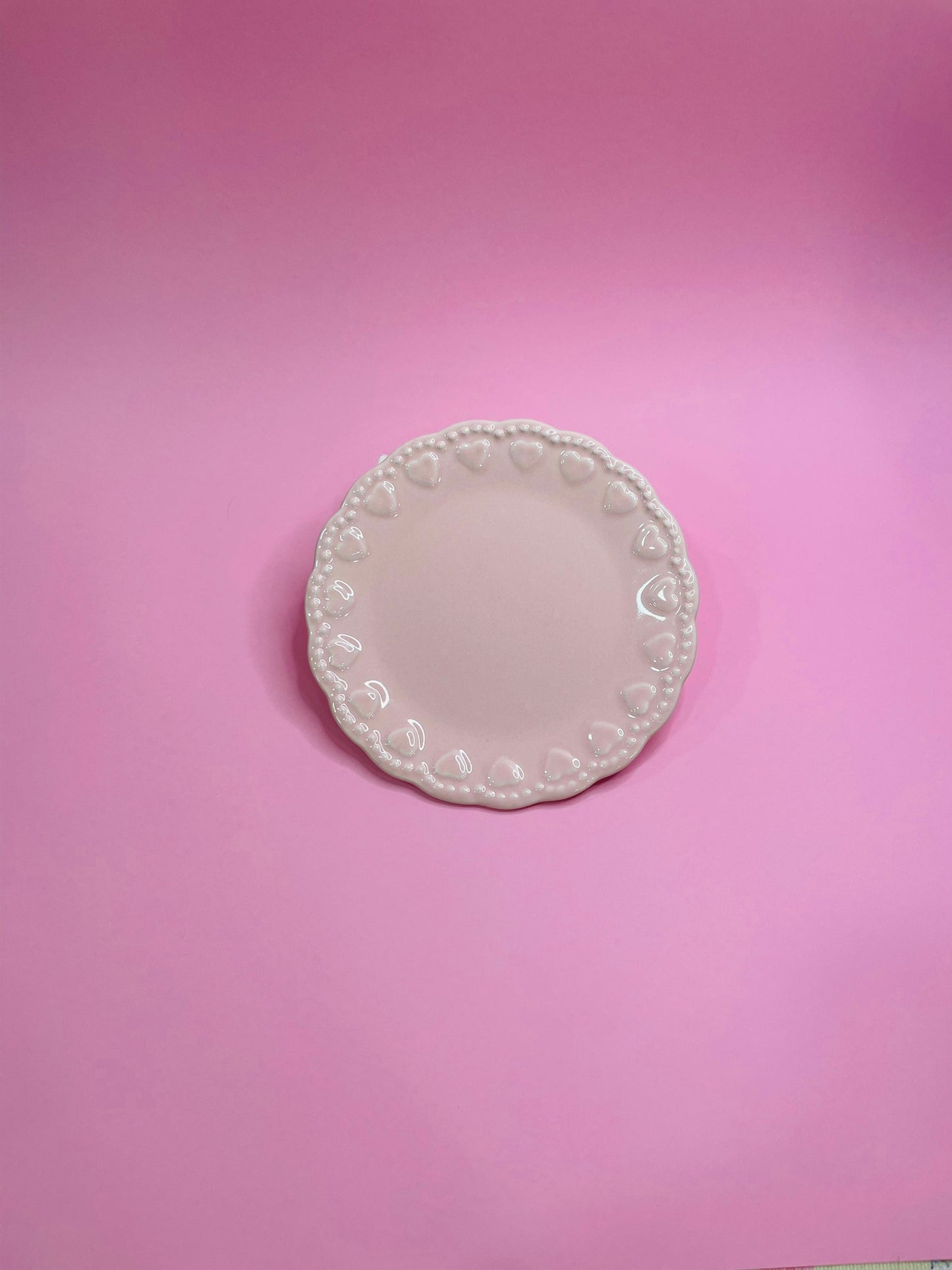 Plato Postre Borde Corazón