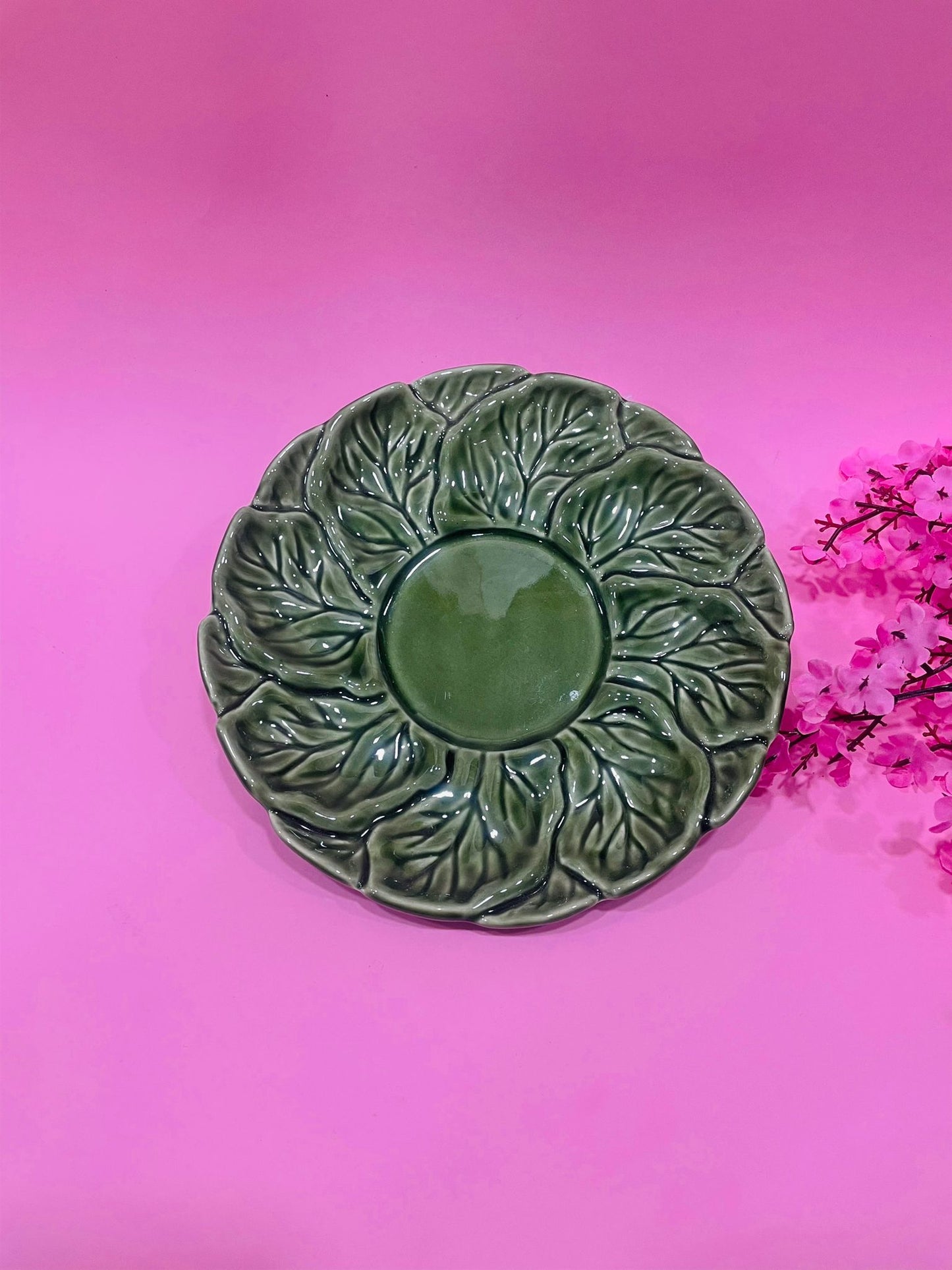 Plato Postre Hoja Fresa