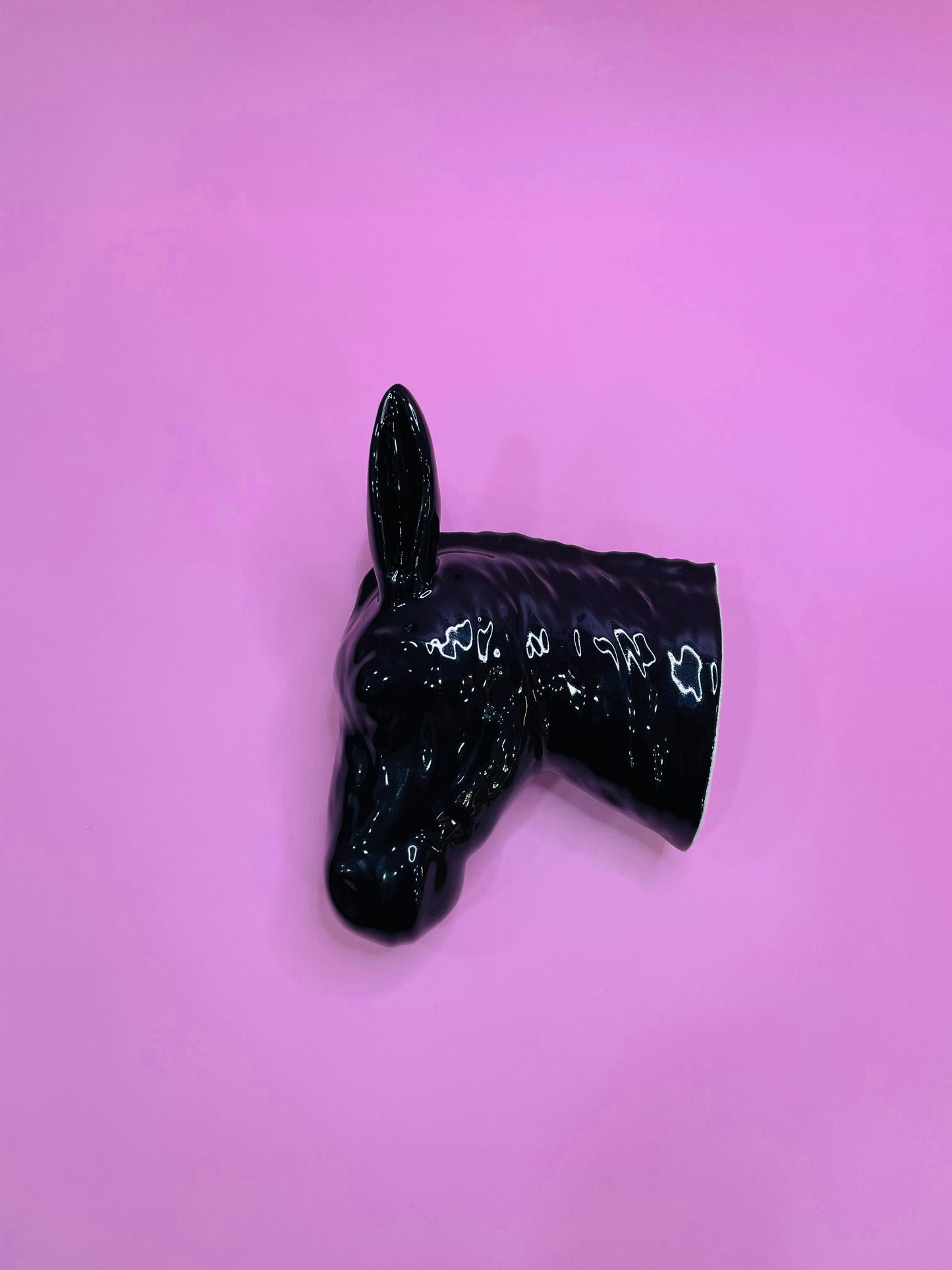 Figura Cabeza de Asno-Burro en Cerámica