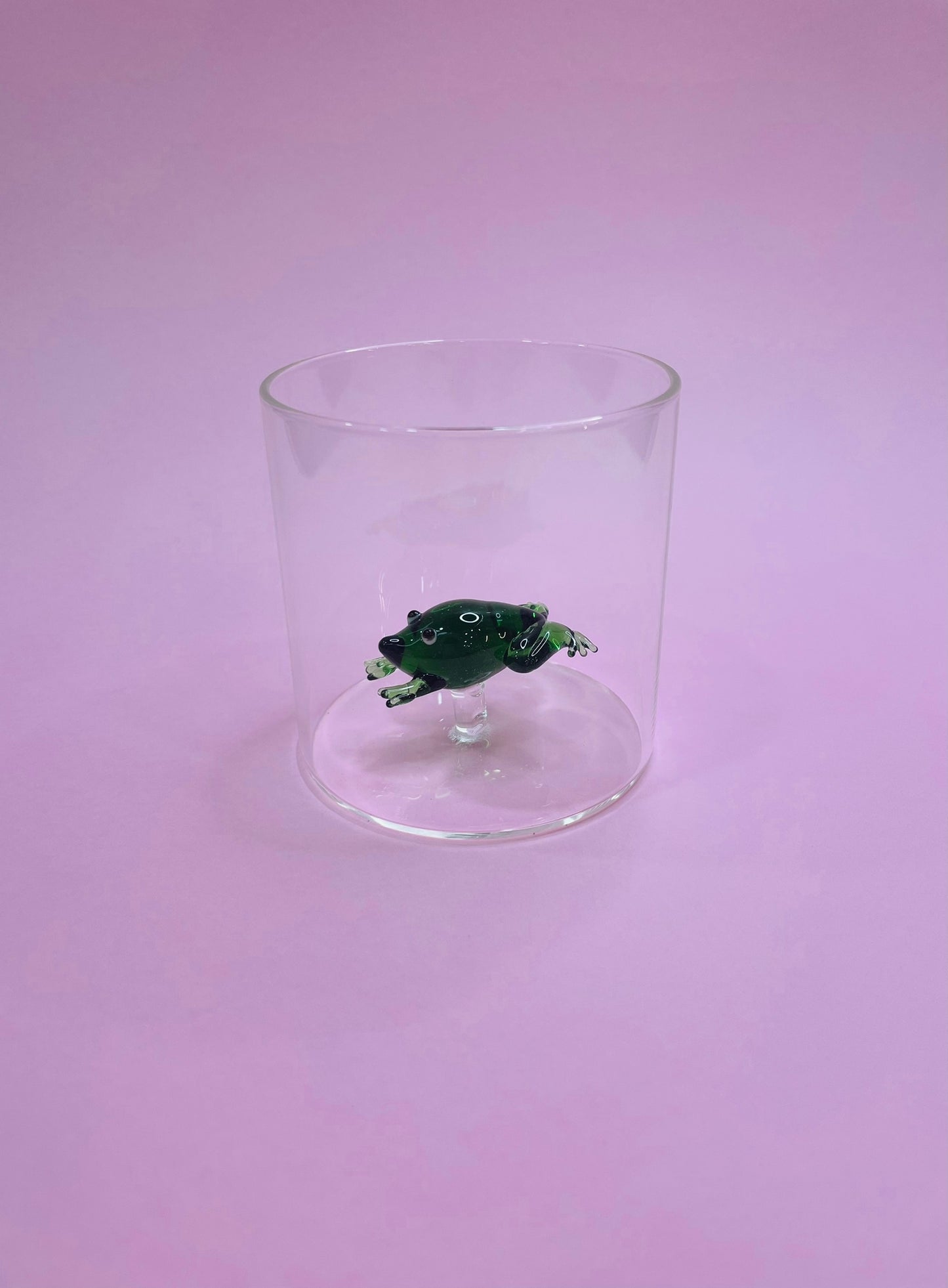 Vaso De Agua Figura de Rana en Cristal