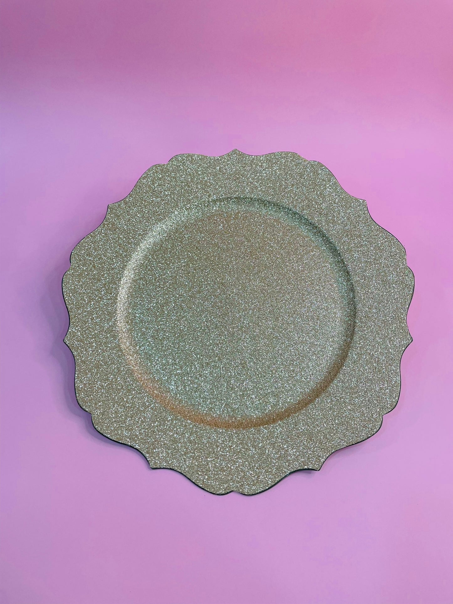 Bajo Plato Purpurina