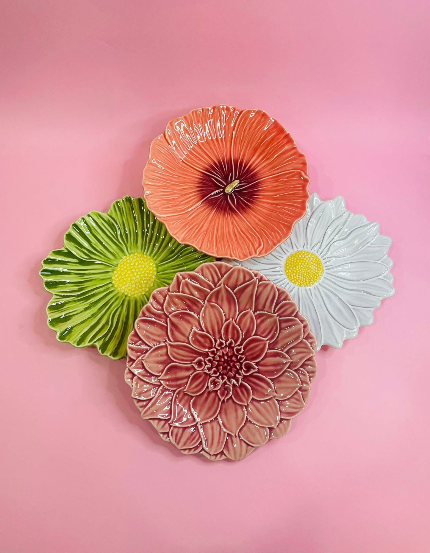 Plato Postre Flor Dahlia