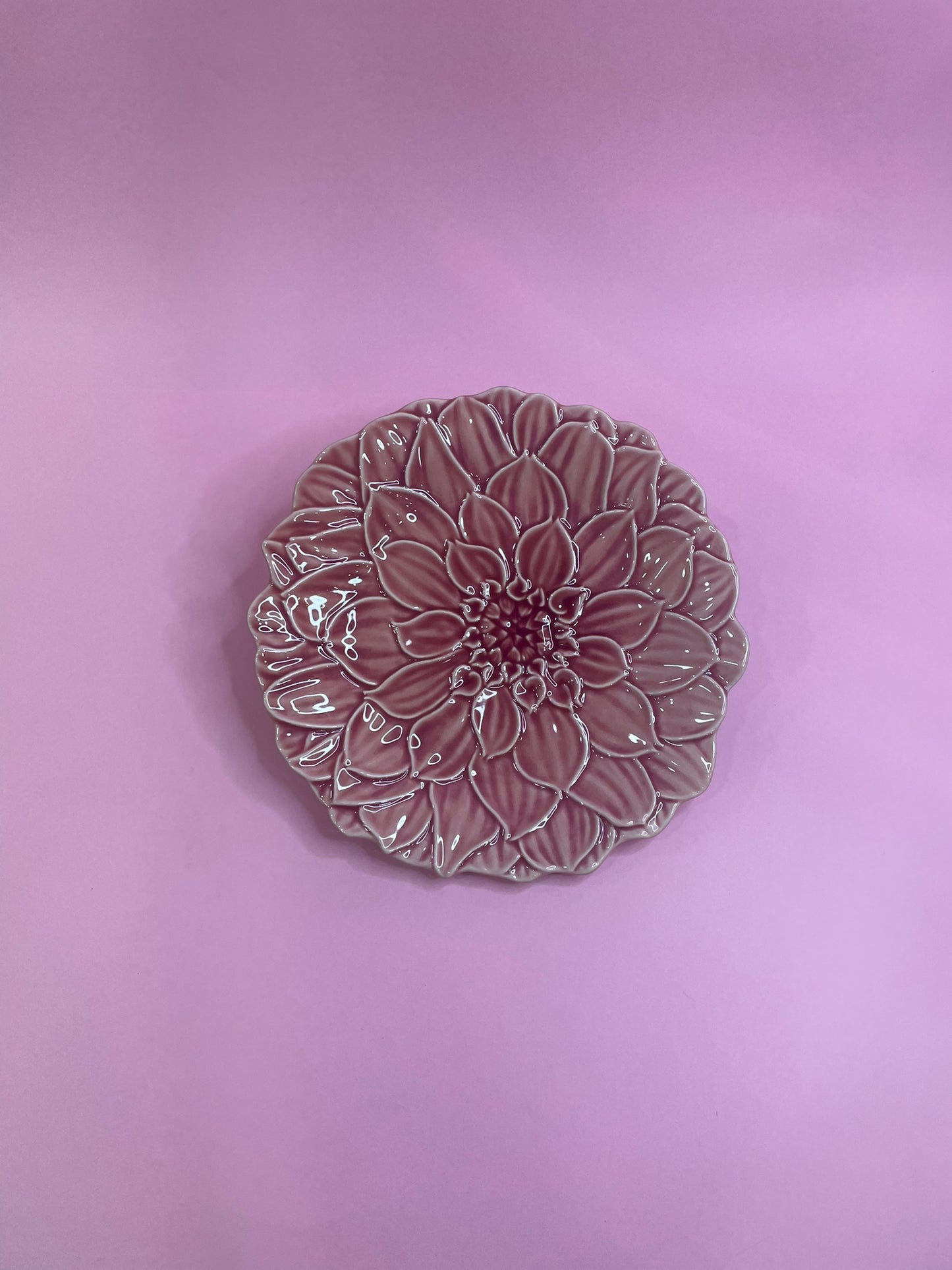Plato Postre Flor Dahlia