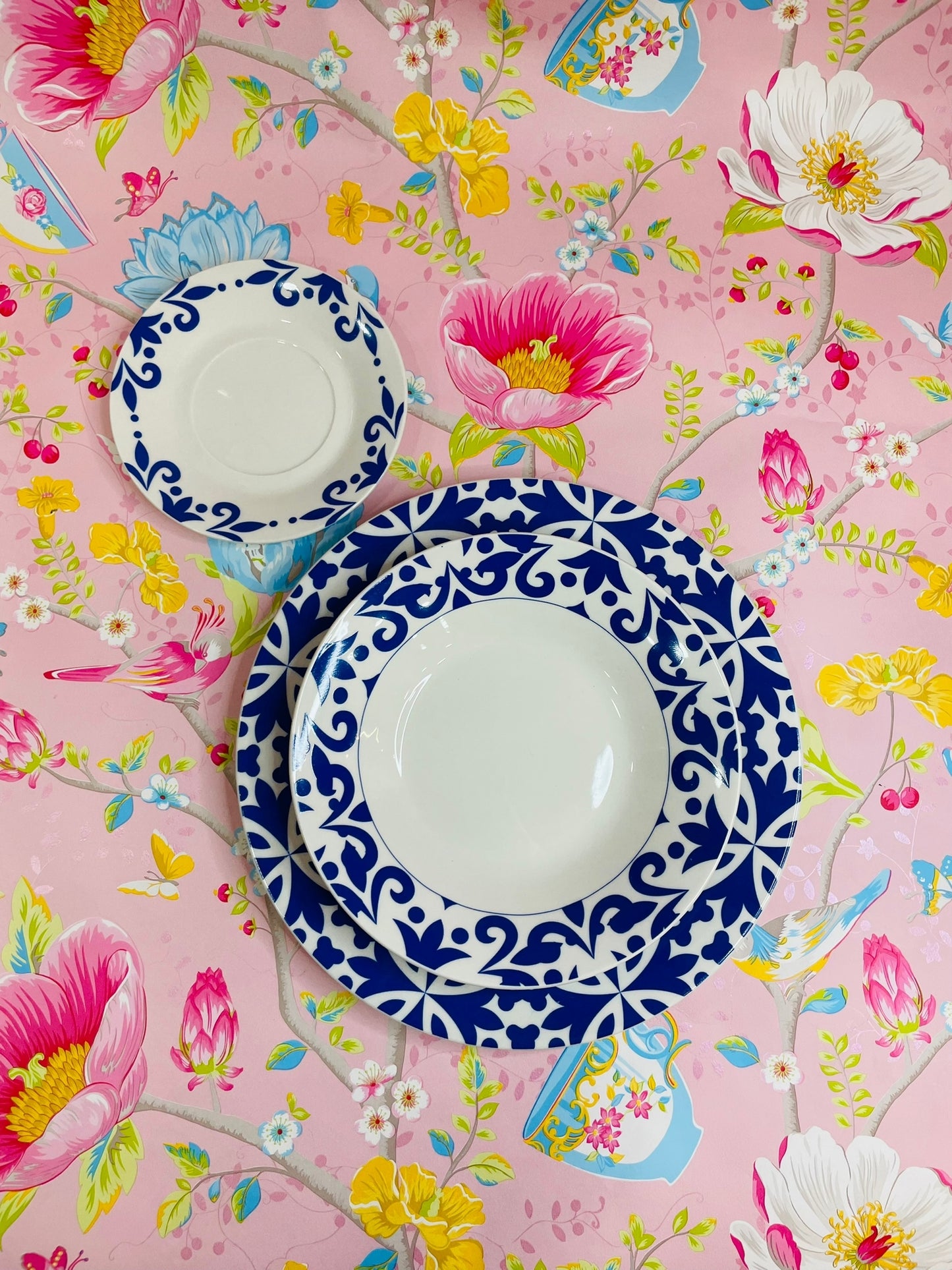 Plato Postre Traditional Blue