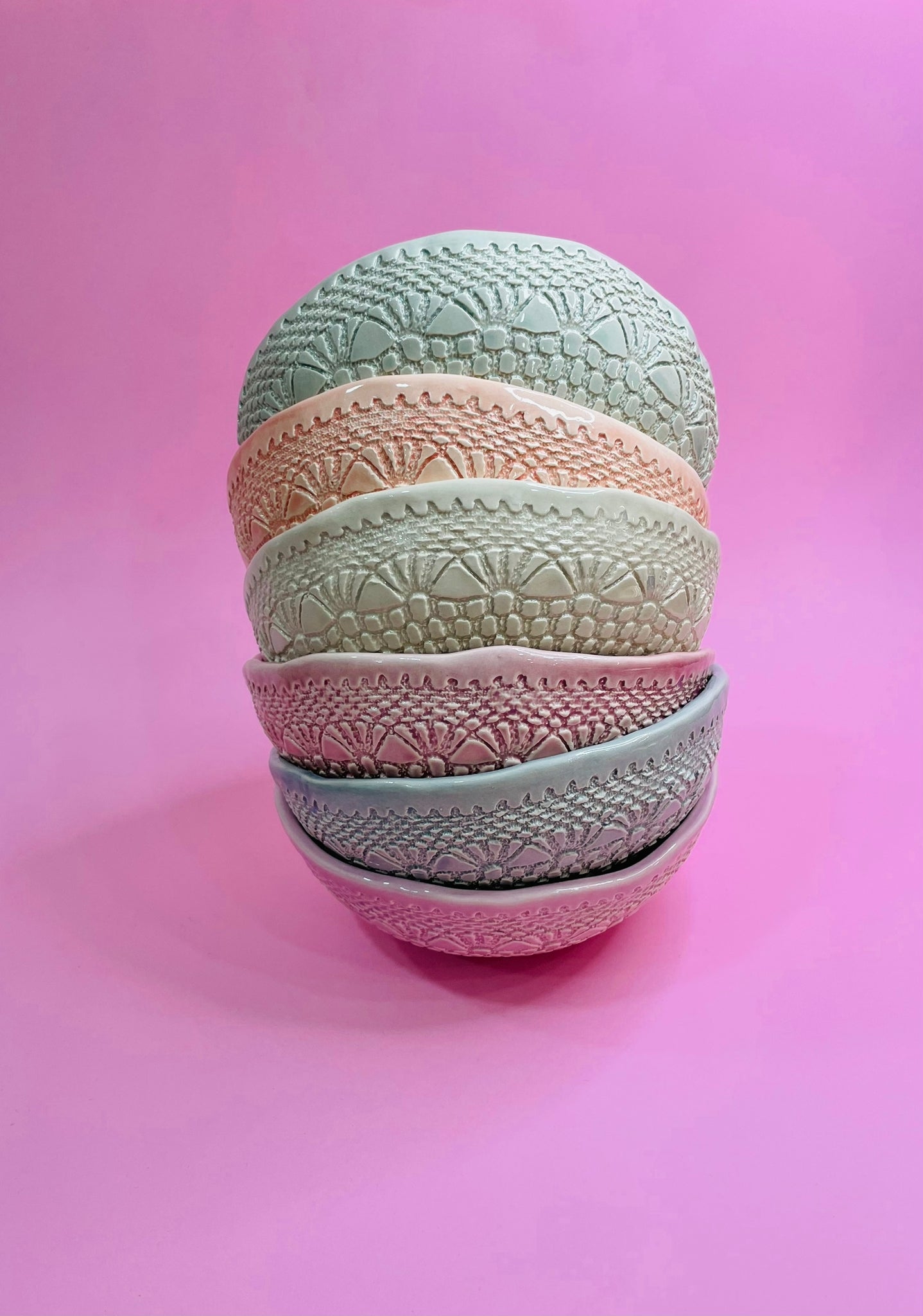 Cuenco Crochet Tallado Exterior