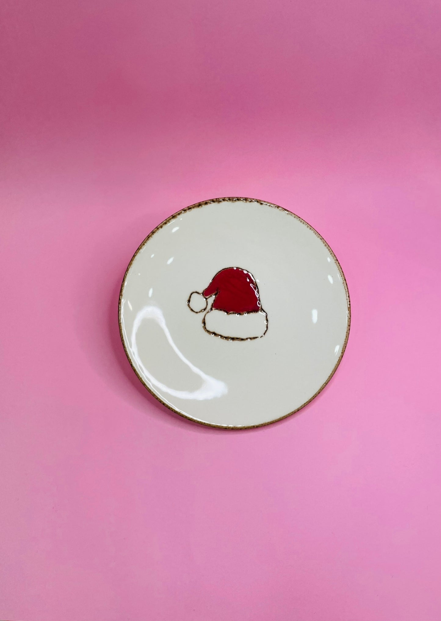 Plato postre Gorro Santa Claus