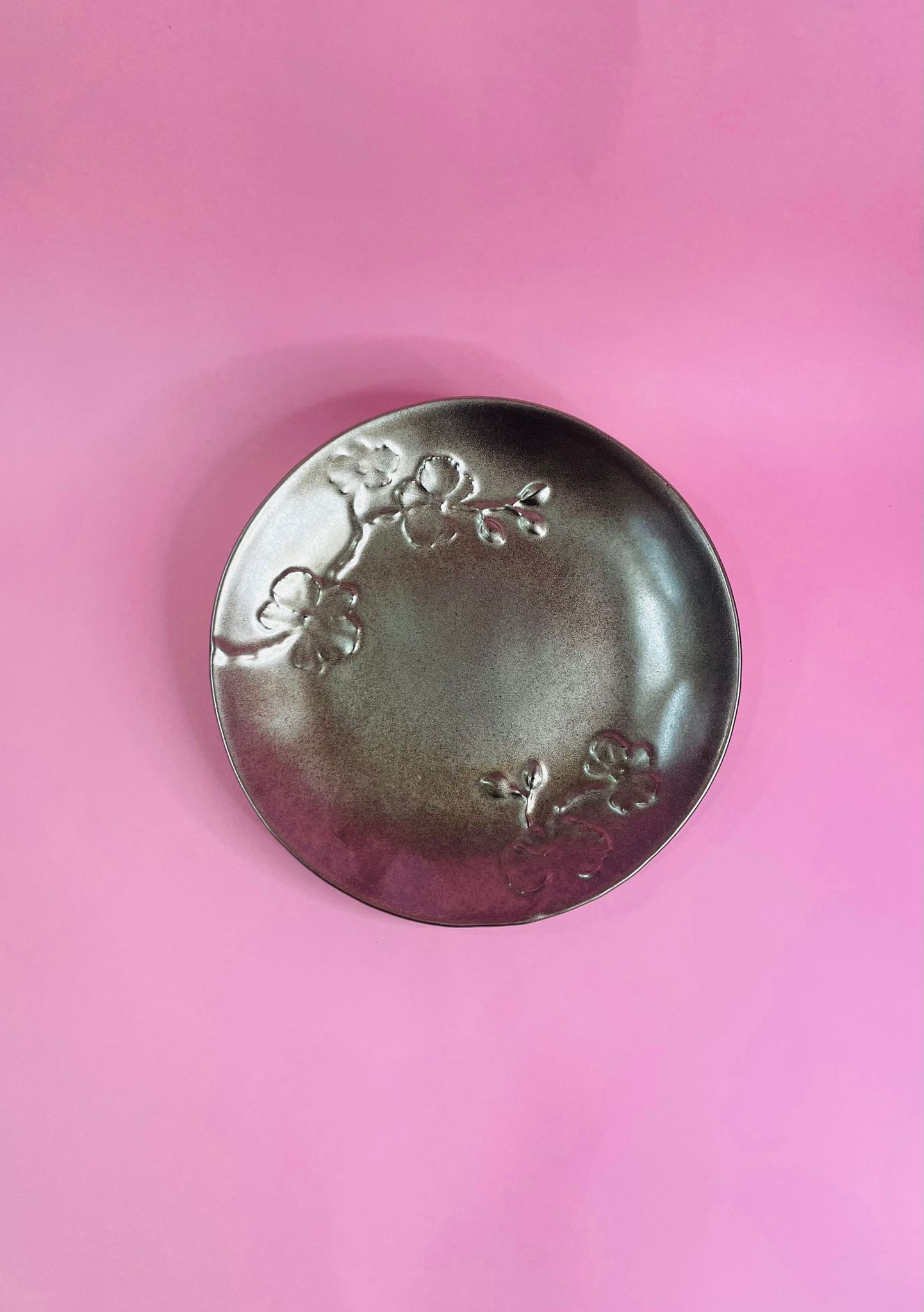 Plato Postre Rosa Ocre