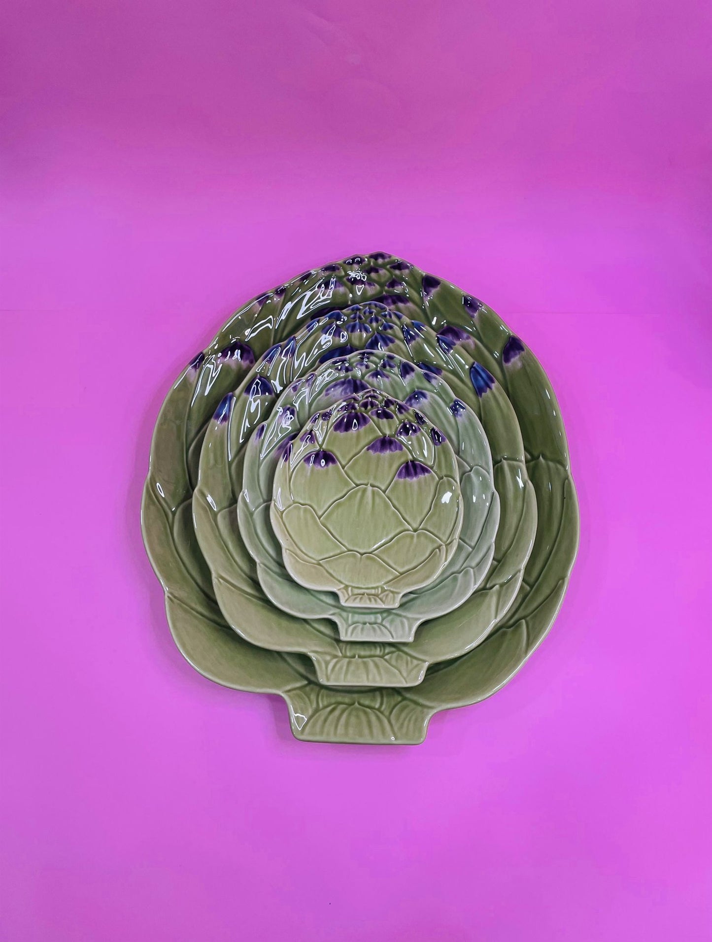 Plato Postre Flor De Alcachofa