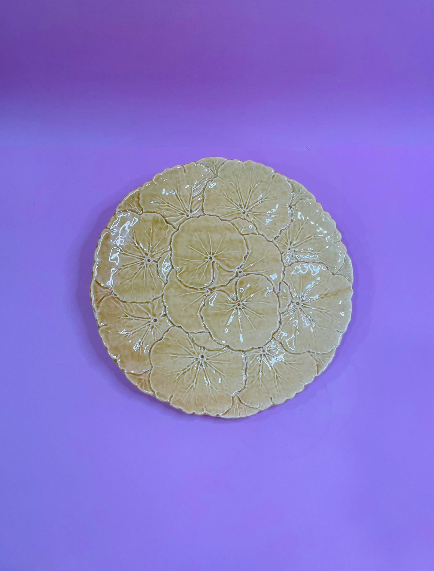 Plato Llano Flor Geranio