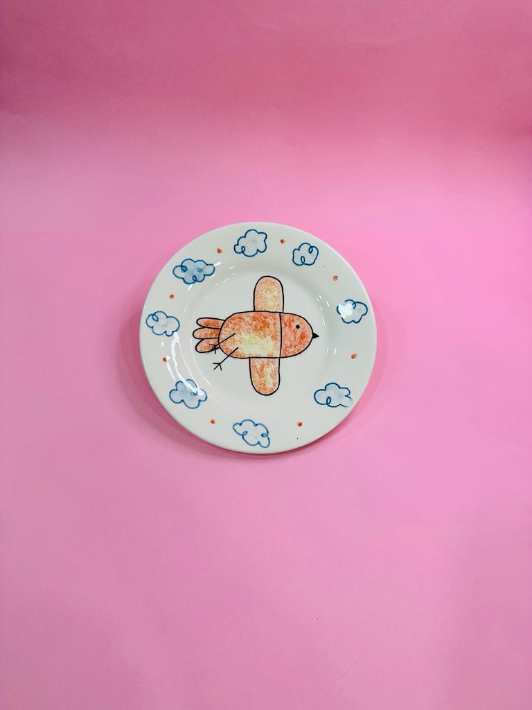 Plato Postre Pajarito Bebé