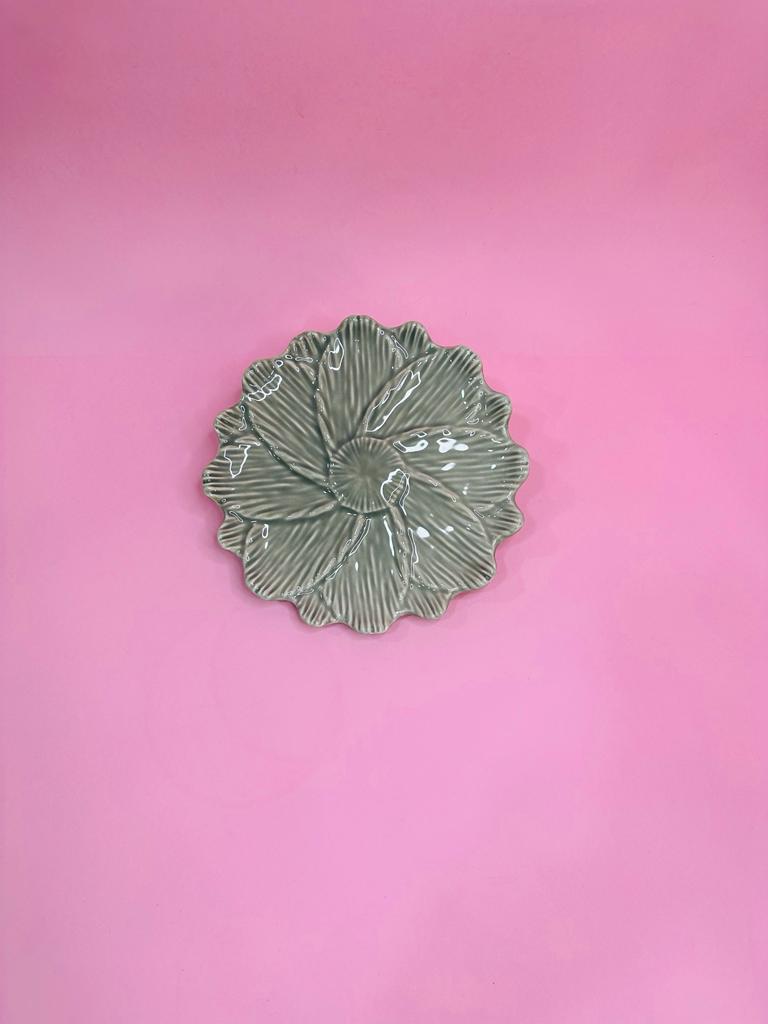 Plato Postre Flores De Alcachofa