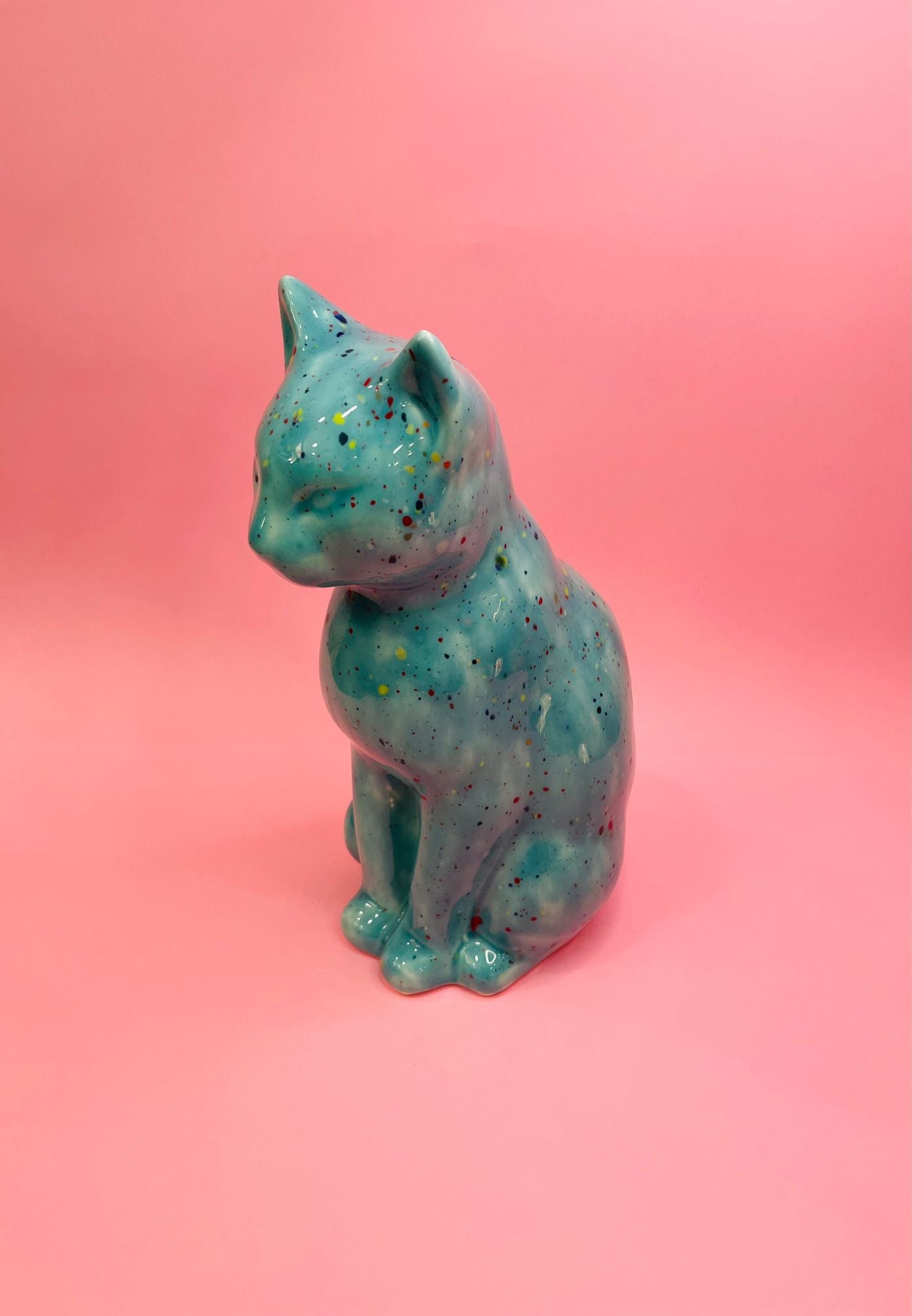 Figura de Gato Bengala Grande, en Cerámica