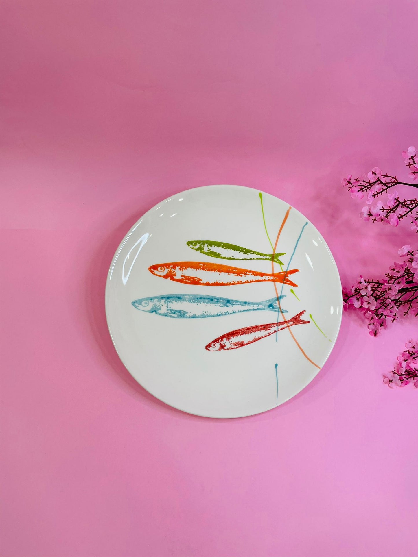 Plato Llano Sardina de colores