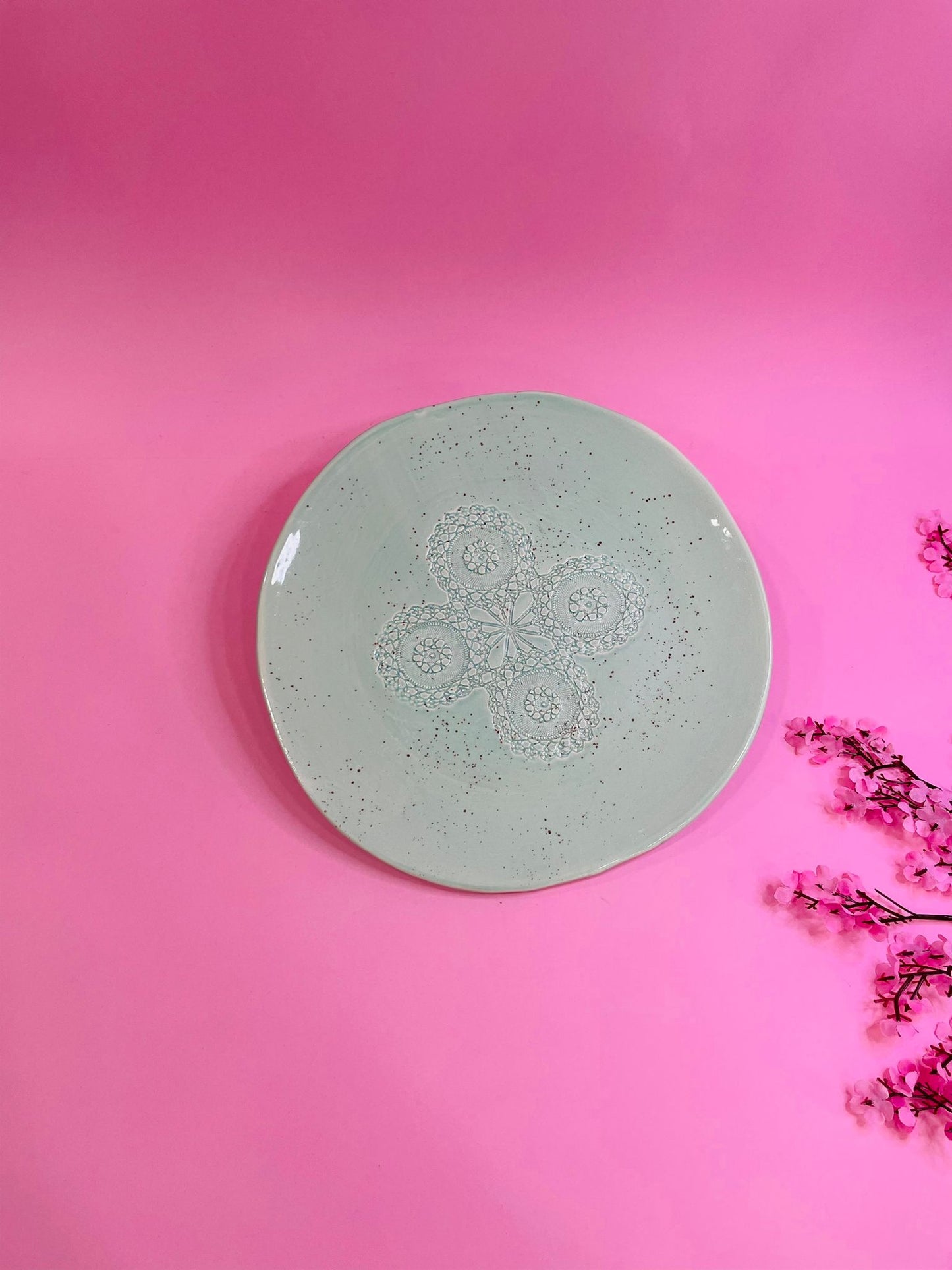 Plato Llano Flor Mandala