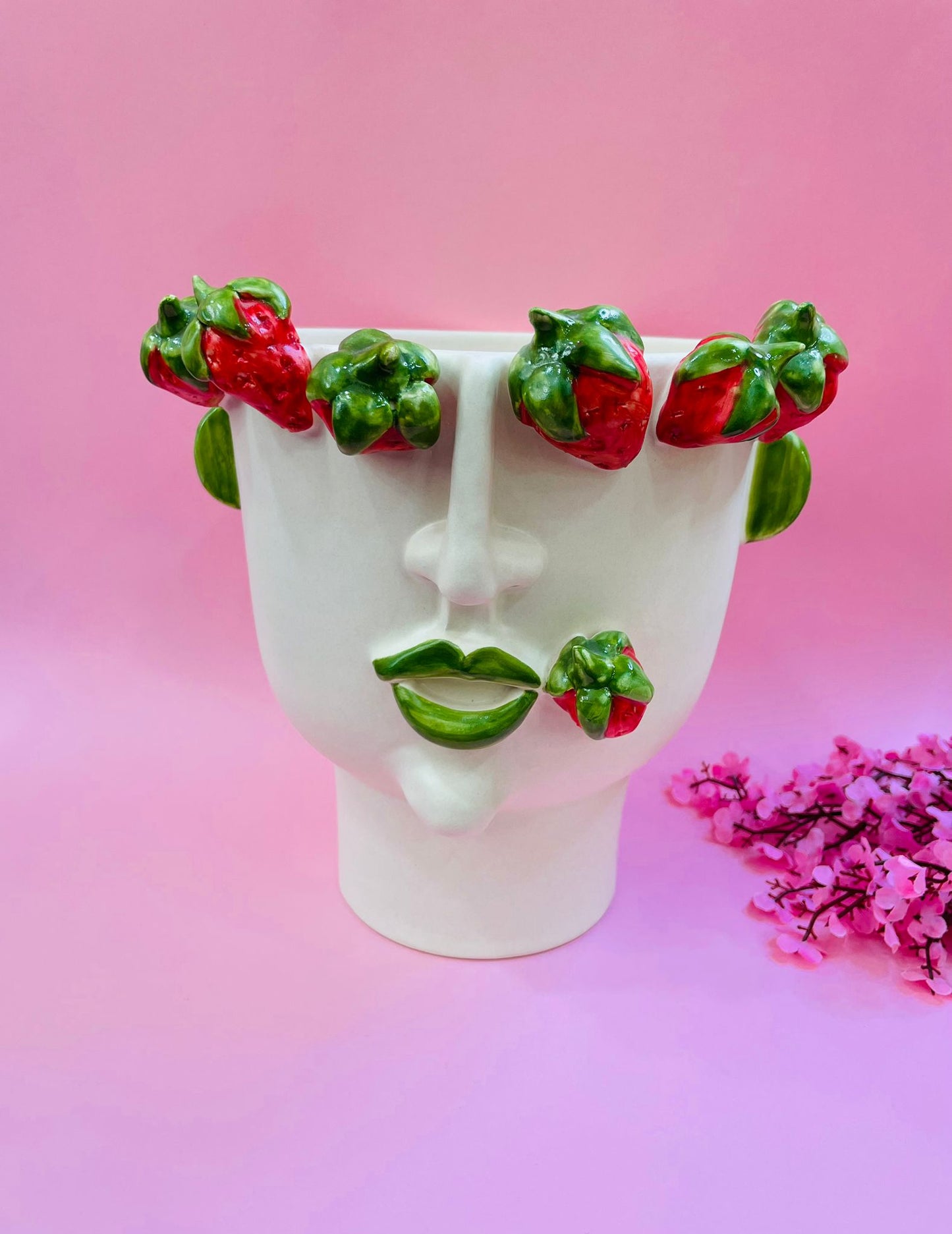 Jarrón - Macetero Mediano Fresas