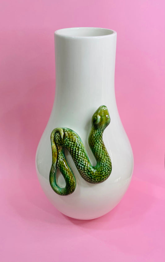 Jarrón - Florero Figura de Serpiente en Cerámica