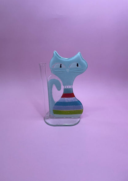 Figura Gato Solitario en Cristal